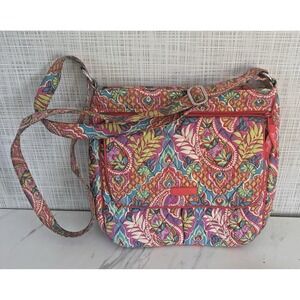 Vera Bradley Paisley in Paradise Mailbag Crossbody Large Tropical Quilted BxII